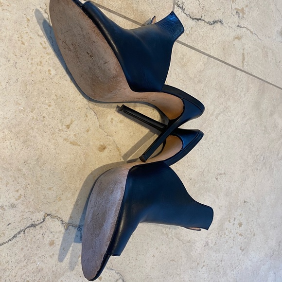 Black sexy leather mules - Picture 3 of 6